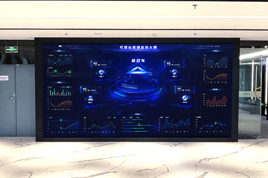 米兰milanP1.25小间距LED屏助力安盾网打造高科技展厅